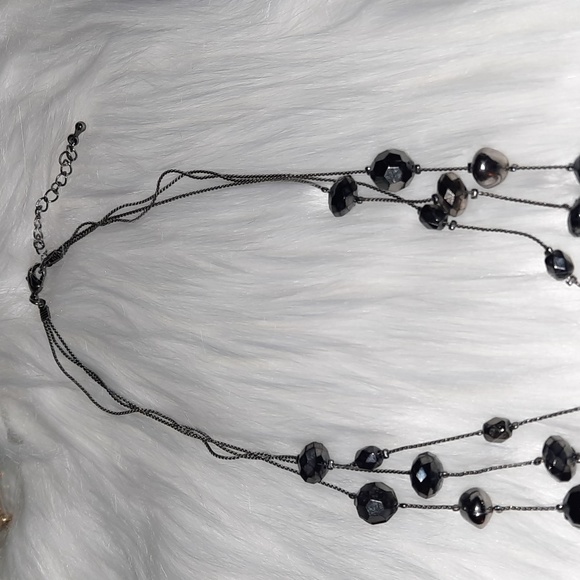Gorgeous faceted stone beaded multistrand necklace - Picture 6 of 12